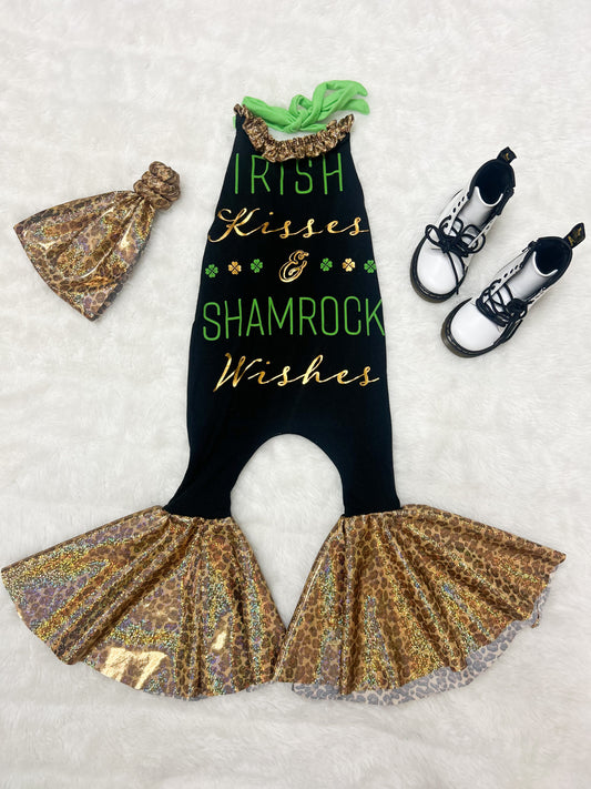 Lucky Leopard Luxe Frida Romper with Matching Topknot