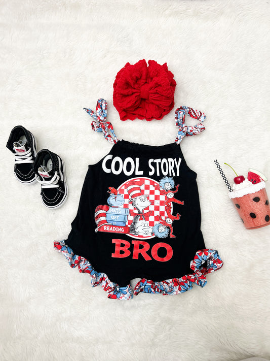 Bookish Babe Ruffle Romper