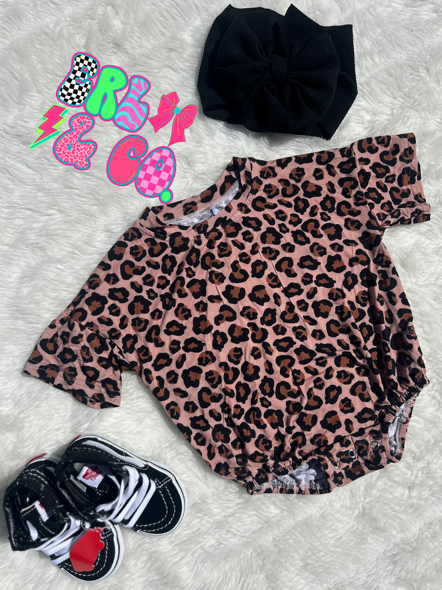 Leopard Bamboo Bubble Romper