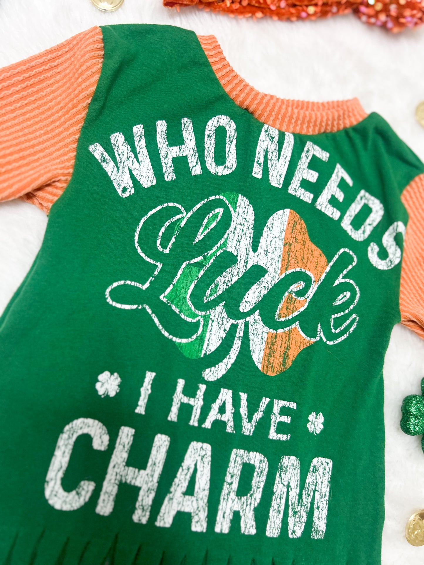 Lucky Charm Fringe Tee Dress