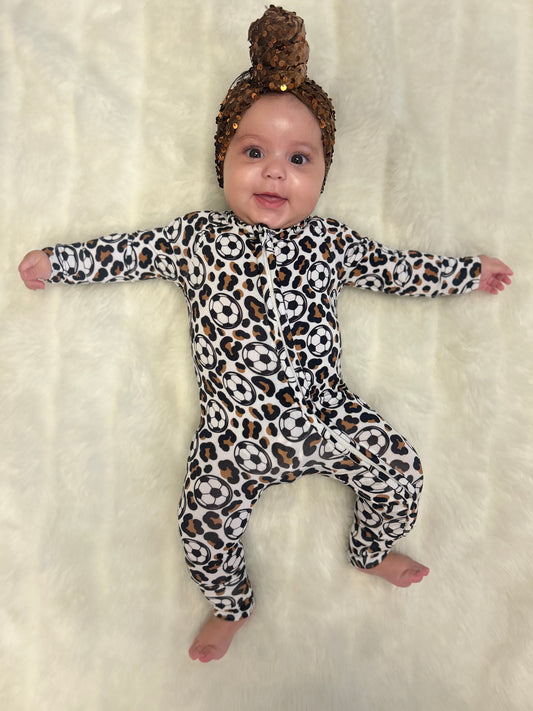 Leopard Soccer Bamboo Zippy