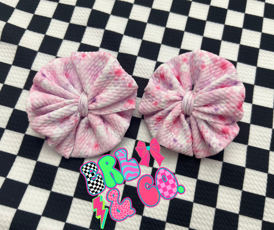 Pink and Purple Floral Bow